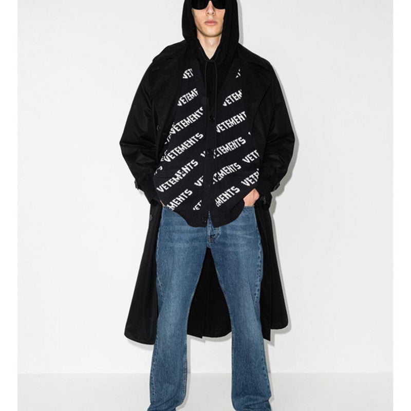 Vetements Sweater Werther Cute Klein Blue Sweater Casual Sweater Loose