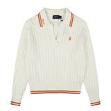 Rl ralph pony polo collar casualpullover wool sweater sweatertopsknittingfall and winter macaron couple