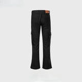 MIJKO Men's Vintage Pants MIJKO wide-footed trousers men's and women's button-down trousers jeans
