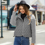 Women Trench Coat Autumn and Winter Cardigan Long-Sleeve Zipper Plush Splicing Coat