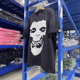 saint m t shirts s.m skull letter graphic crew neck pullover short sleeve t-shirt