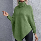 Women Knitted Sweater Coat Autumn and Winter Turtleneck Sweater Top
