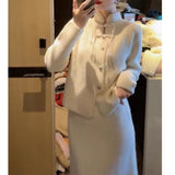 Women Knitwear Autumn and Winter Turtleneck Sweater Loose Knitted Cardigan