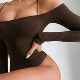 Women Jumpsuit Autumn Sexy Long Sleeve Backless Bodysuit