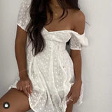 Women Dresses Summer Lace Dress Skirt (Xds0414)