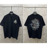 Ch hip-hop t shirts american ch short-sleeved colorful hollow stereoembroider high street casual trendyeasiest for match
