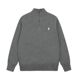 Rl ralph lauren pony half-zip wool sweater - couple's casual knit turtleneck top - autumn/winter relaxed fit