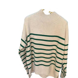 Women Knitted Pullover Striped Sweater Turtleneck Sweater