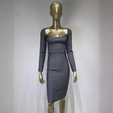 Women Dresses Long Sleeve Bandage Dress Autumn and Winter Party Dress Dress (Ont0408)