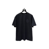 Ch hip-hop t shirts high version ch short sleeve high street horseshoe contrasting color laser engraving film loosecasualamerican heavy weight