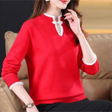 Women Knitwear Autumn and Winter round Neck Knitwear Loose Sweater
