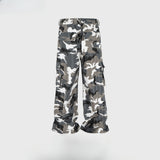 MIJKO Men's Vintage Pants MIJKO camouflage casual trousers men's and women's tote overalls