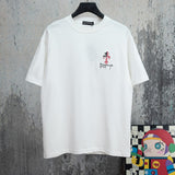 Ch hip-hop t shirts ss round neck embroider short-sleeved t-shirtch crow classic flag loosecasual american easiest for match high street