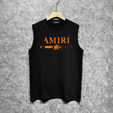 Amiri tank top with damaged letter horizontal stripesprinting