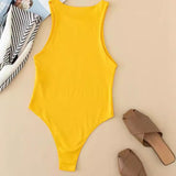 Women T-shirt Sexy Cold-Shoulder Sleeveless Jumpsuit