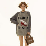 Unisex Sweater Autumn Jacquard Mink Stitching Sweater