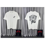 Ch hip-hop t shirts american ch short-sleeved classic spray painting graffiti horseshoe sanskrit cross logo high street