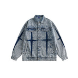 Unisex Jacket Retro Washed Denim Jacket