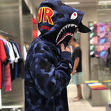 Bathing Ape Hoodie Joint Shark Sweater Hooded Zip Jacket