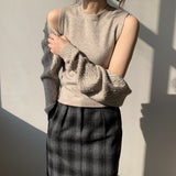 Women Knitted Two-Piece Set Spring Vest Knitted Cardigan 8t8108