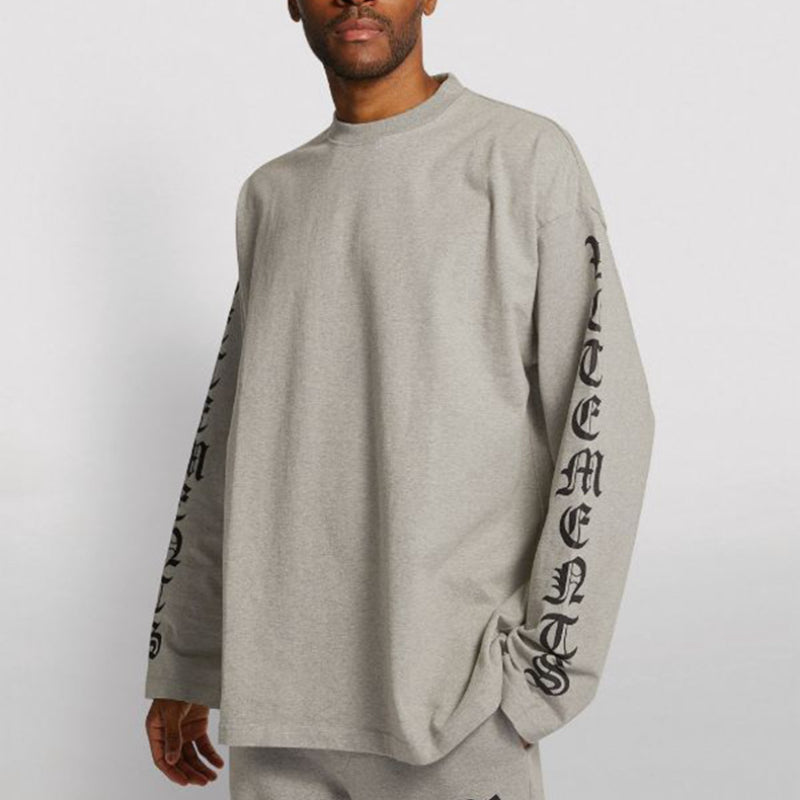 Vetements Sweater Autumn Reflective Letters Loose Long Sleeve Sweatershirt
