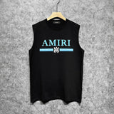 Amiri tank top colorfulletter horizontal stripprinting