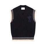 Amiaraunrif vest outweareasiest for matchtopsv neckknittingvest women's autumheart jacquard sleeveless sweater