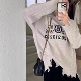 Women Knitted Pullover Autumn and Winter Loose Knitwear Top