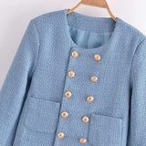 Women Woolen Coat Classic Style Spring and Autumn Short Coat Jacket