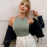 Women Jumpsuit Sexy Cold-Shoulder Sleeveless Jumpsuit