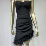 Women Dresses Bandage Dress Suspender Feather Dress (Ont0408)