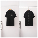 Ch hip-hop t shirts summerch american trendy high streetaccessible luxury cross embroider short sleeve easiest for match