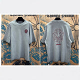 Ch hip-hop t shirts ch short-sleeved sanskrit cross patch embroiderloosecasual american heavy weight