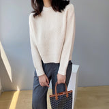 Women Winter Knitted Sweater Coat Knitted Pullover 8t3061