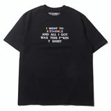 Hip-hop t-shirts, short-sleeve kanye-style minimalist letter print casual tee, trendy apparel