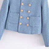 Women Woolen Coat Classic Style Spring and Autumn Short Coat Jacket