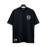 Ch hip-hop t shirts ch short-sleeved destruction horseshoe sanskrit printingloosecasualpure cotton american heavy weight short-sleeved high street