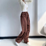 Women Sweatpants Vintage Harem Pants Casual Jeans Loose Straight Wide Leg Pants