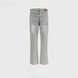 MIJKO Men's Vintage Pants MIJKO Spliced trousers Men's trendy jeans