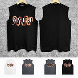 Amiri tank top gold snake print