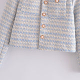 Women Woolen Coat Fall/Winter Chanel Coat Loose Crop Top