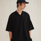 Fog Essentials T shirt Offset Logo Loose V-neck T shirt