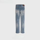 MIJKO Men's Vintage Pants MIJKO Men's Women's Trousers Textured Slim-Fit Jeans