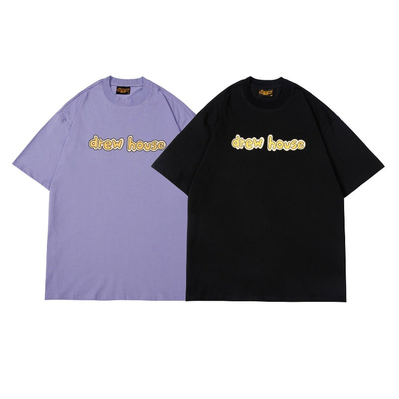 Drew house tshirt r collection d@ew creative letter print crew neck pullover short sleeve wholesale