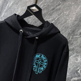 Chh Chrome Hearts Hoodie Autumn/Winter Classic Sanskrit Blue Alphabet Casual Sports Hooded Sweater