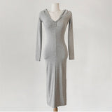 Women Dresses Long Sleeve Hip Skirt