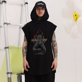 Men's Vest Printed Sleeveless T-shirt Men's and Women's Oversize Sports Hooded Vest