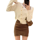 Women Knitwear Fall/Winter Slim-Fit Knitted Cardigan