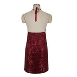 Women's Evening Gown Summer Sling Backless Sexy Sequins Dress