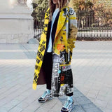 Women Trench Coat Autumn Long Sleeve Turn-down Collar Coat